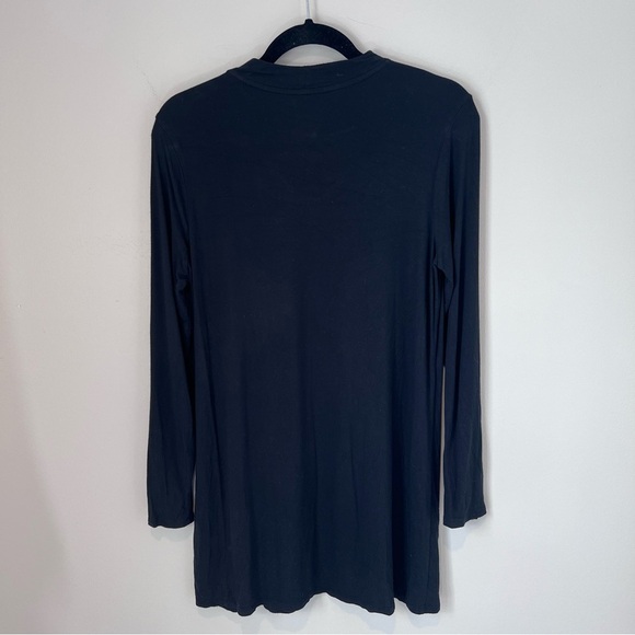Soma Women's Black Super Soft Long Sleeve Tunic Top Shirt Neck Detail Medium - Picture 8 of 16